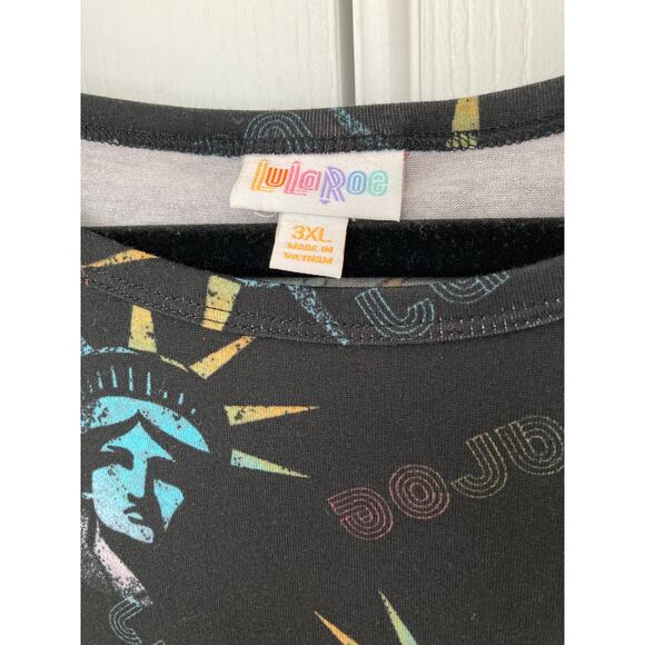 NWT LuLaRoe Gigi top 3XL 3X July 4th holiday Statue of Liberty patriotic shirt - Picture 4 of 6